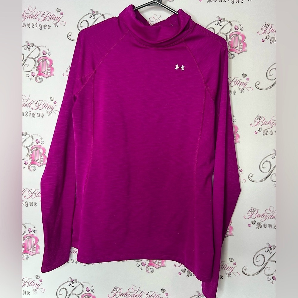 Under Armour Magenta Long Sleeve Top sweater turtleneck cowl